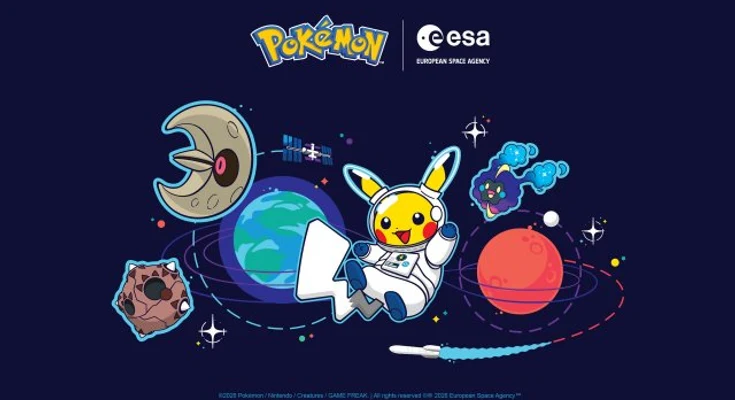 Pokémon y ESA preparan una exposición espacial con Astronaut Pikachu