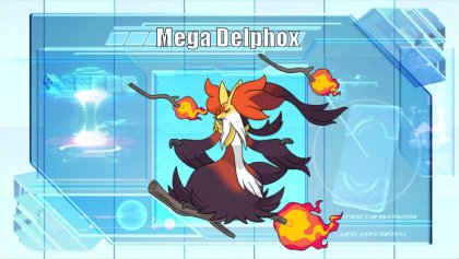 Ilustración de Mega-Delphox en Pokémon Champions