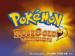 Pantalla del logotipo de Pokémon Rose Gold NDS
