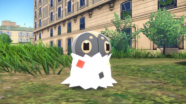 Spewpa aparece en una zona verde de Ciudad Luminalia en Pokémon Legends: Z-A