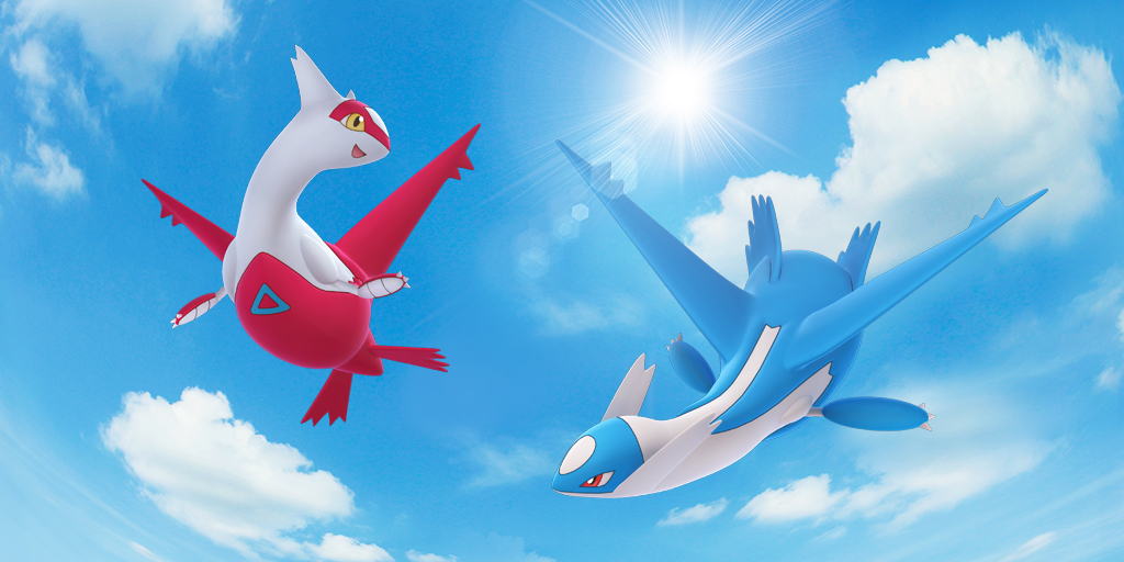 Latias y Latios en el material de GO Wild Area 2026