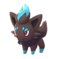 Zorua variocolor con mechón azul en Pokémon GO